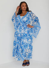 Scarf Print Maxi Dress