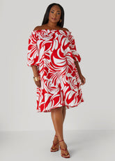 Off The Shoulder Tropical Dress