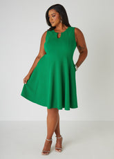 Textured Knit A Line Dress