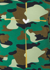 Heart Camo Print T Shirt Dress