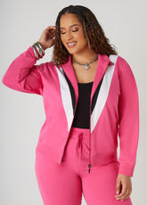 Striped French Terry Track Jacket