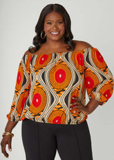 Printed Off The Shoulder Blouse