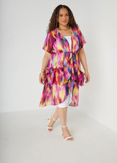 Tiered Watercolor Print Duster