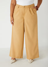 Woven High Waist Wide Leg Pants