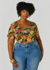 Floral Mesh Tee