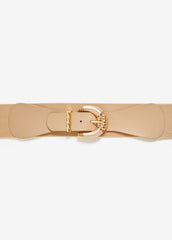 Wrapped Faux Leather Stretch Belt