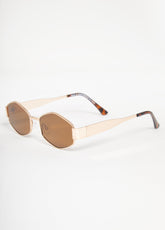 Tinted Geometric Framed Sunglasses