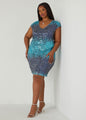 Ombre Sequin Shift Dress