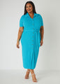 Textured Knit Midaxi Shirtdress