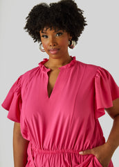 Ruffled Wide Leg Jumpsuit