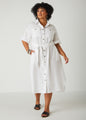 Linen Blend Shirtdress