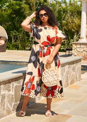 Floral Off The Shoulder Dress