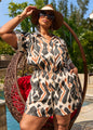 Abstract Cotton And Linen Romper