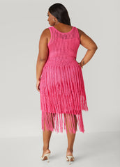 Fringed Crochet Tank Dress