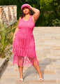 Fringed Crochet Tank Dress