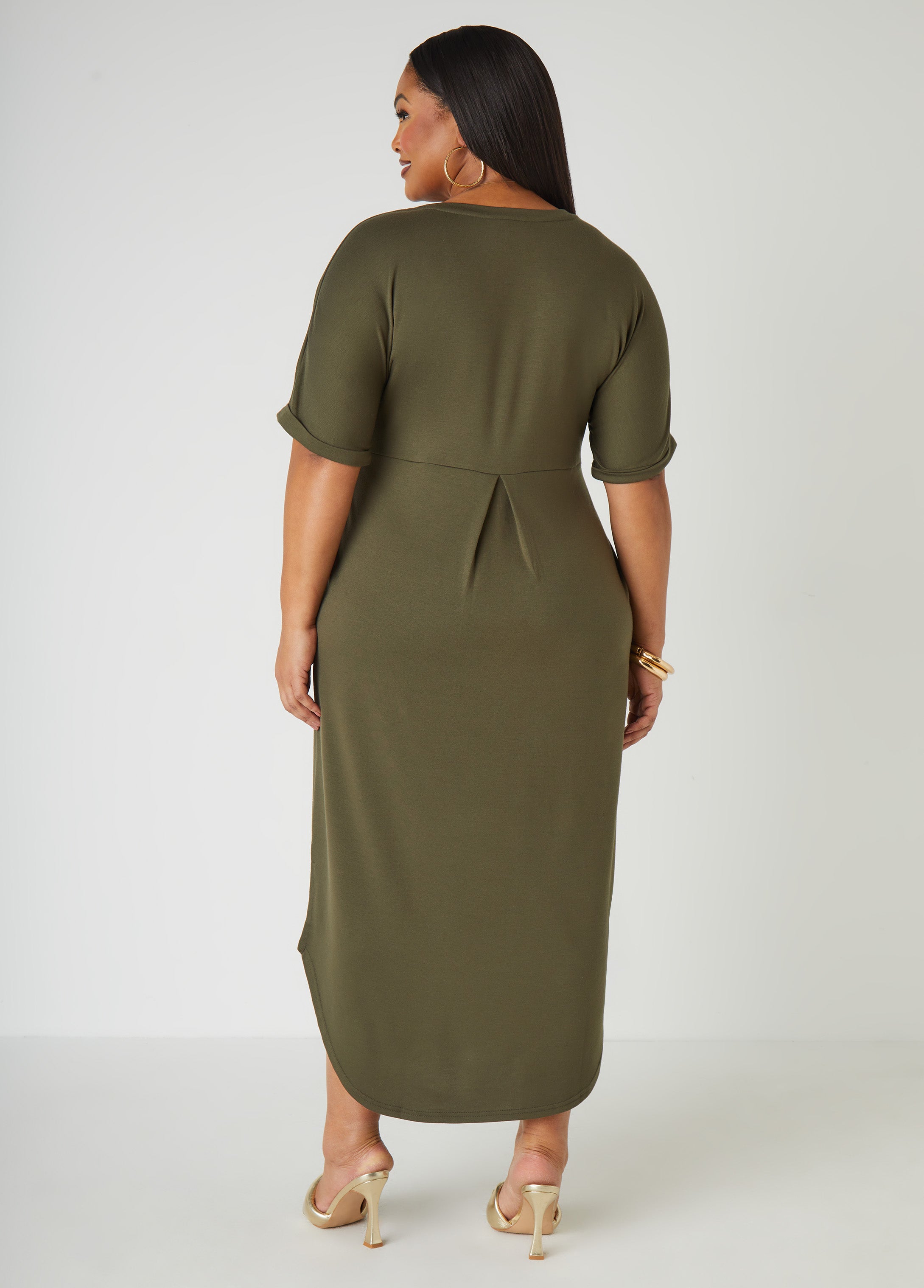 Metallic Graphic T Shirt Dress