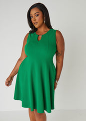 Textured Knit A Line Dress