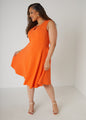 Textured Knit A Line Dress