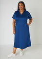 V Neck Polo Maxi Dress