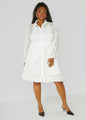 Belted Organza Shirtdress