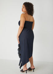 Strapless Denim Bodycon Dress