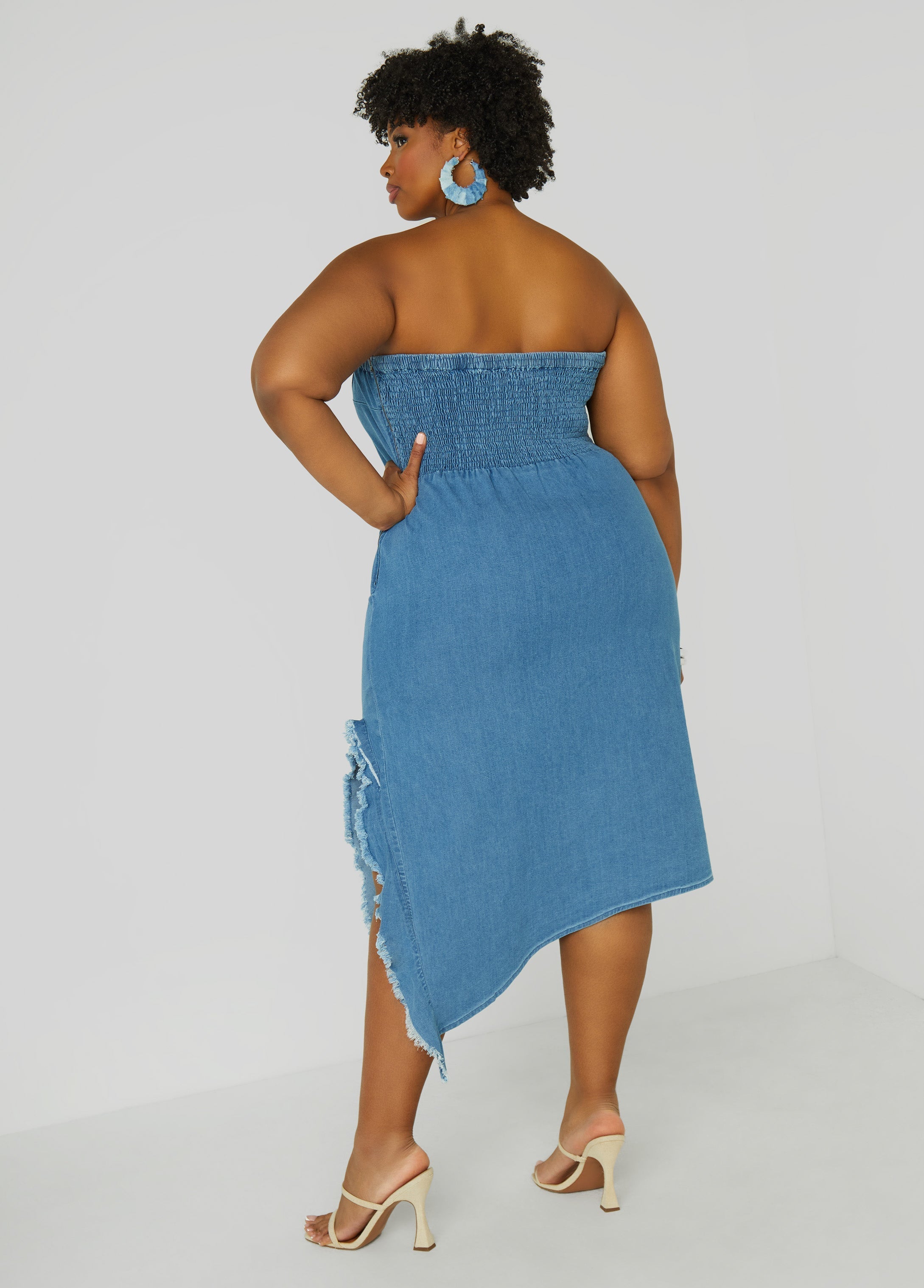 Strapless Denim Bodycon Dress