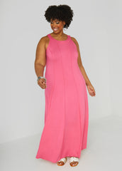 Seamed A Line Maxi Dress