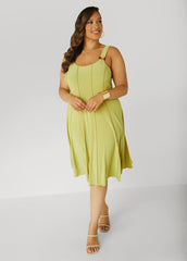 Ring Embellished Seamed Dress