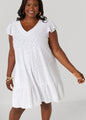 Flounced Burnout Dress