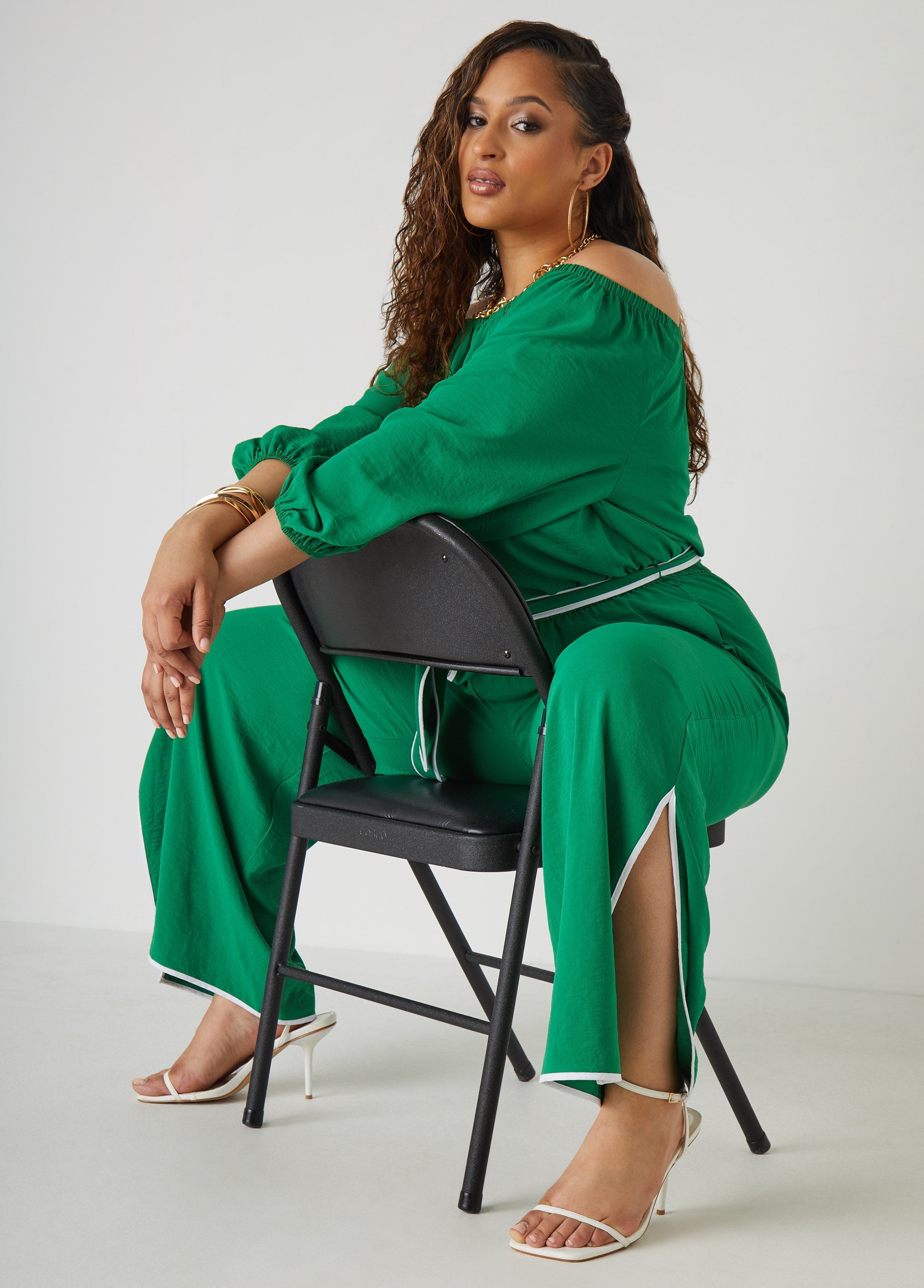 Belted Off The Shoulder Jumpsuit