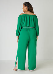 Belted Off The Shoulder Jumpsuit
