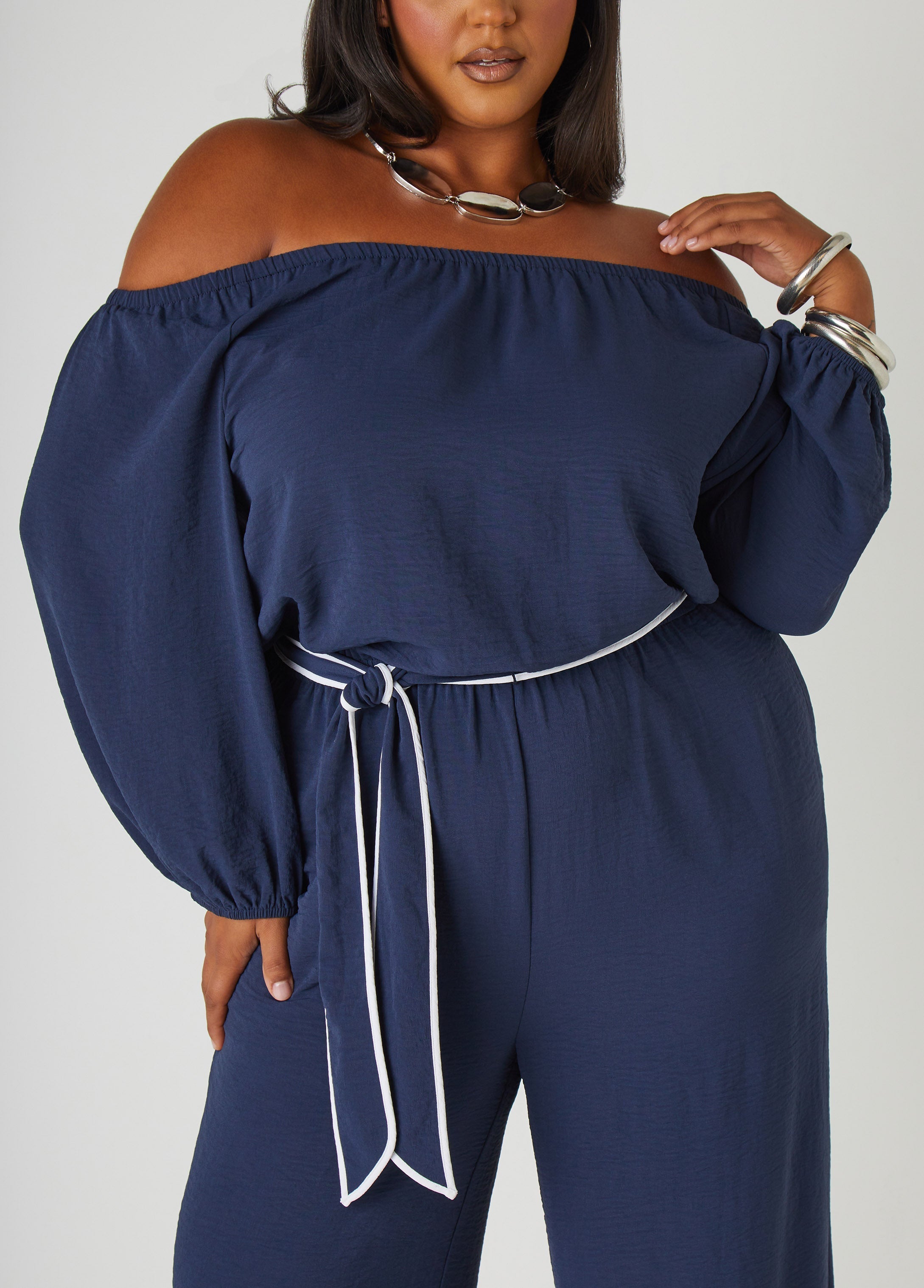 Belted Off The Shoulder Jumpsuit