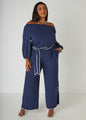 Belted Off The Shoulder Jumpsuit