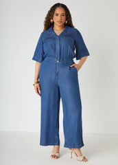 Chambray Utility Jumpsuit