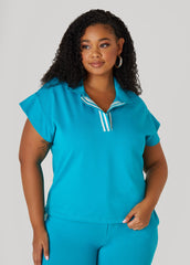 Striped French Terry Polo