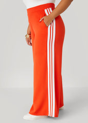 Striped Wide Leg Track Pants