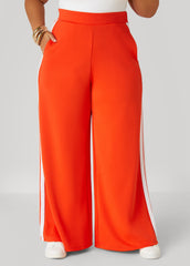 Striped Wide Leg Track Pants