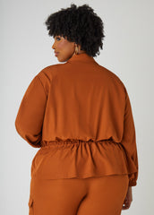 Zip Front Drawstring Jacket