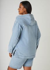 Hooded Denim Pullover