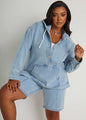Hooded Denim Pullover