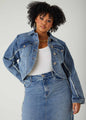 Frayed Cropped Denim Jacket
