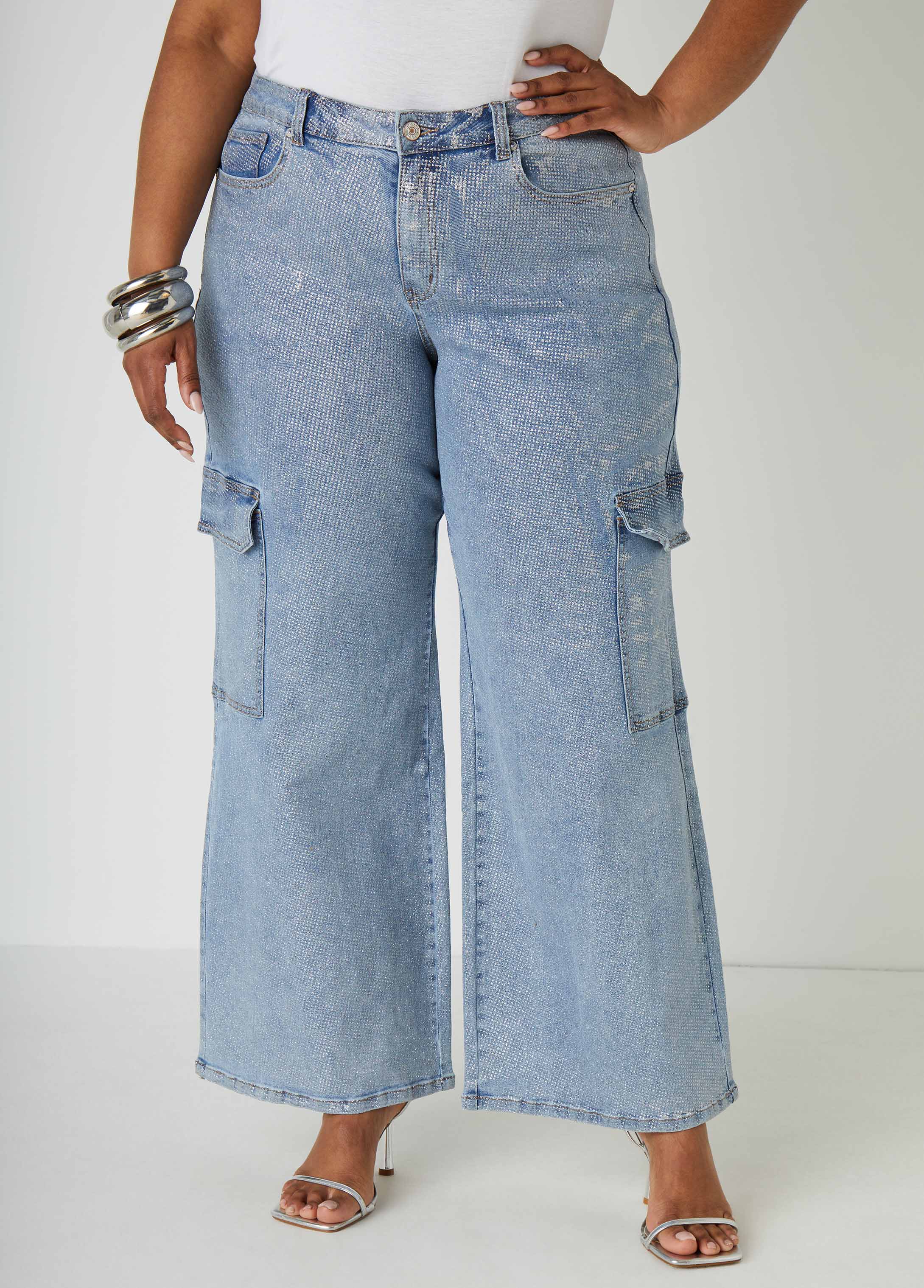 Glittered Cargo Jeans