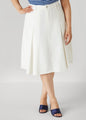 Pleated A Line Denim Skirt