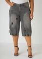 Distressed Denim Capris