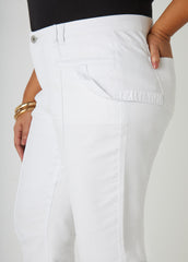 Pintucked Denim Capris