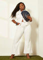 Eyelet Paneled Flared Jeans