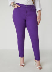 Cuffed Denim Jeggings