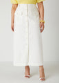 Denim Cargo Maxi Skirt