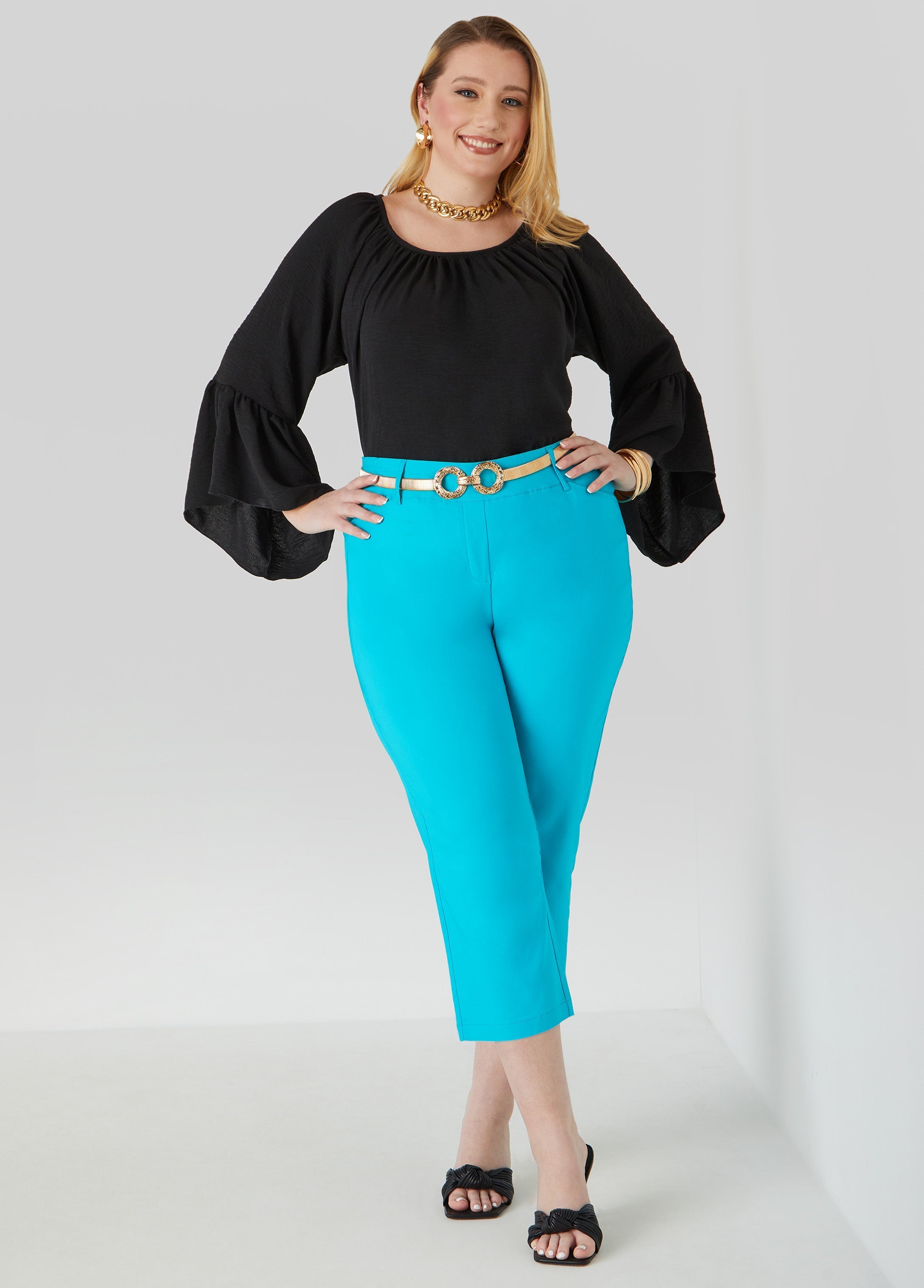 Textured Bell Sleeved Blouse