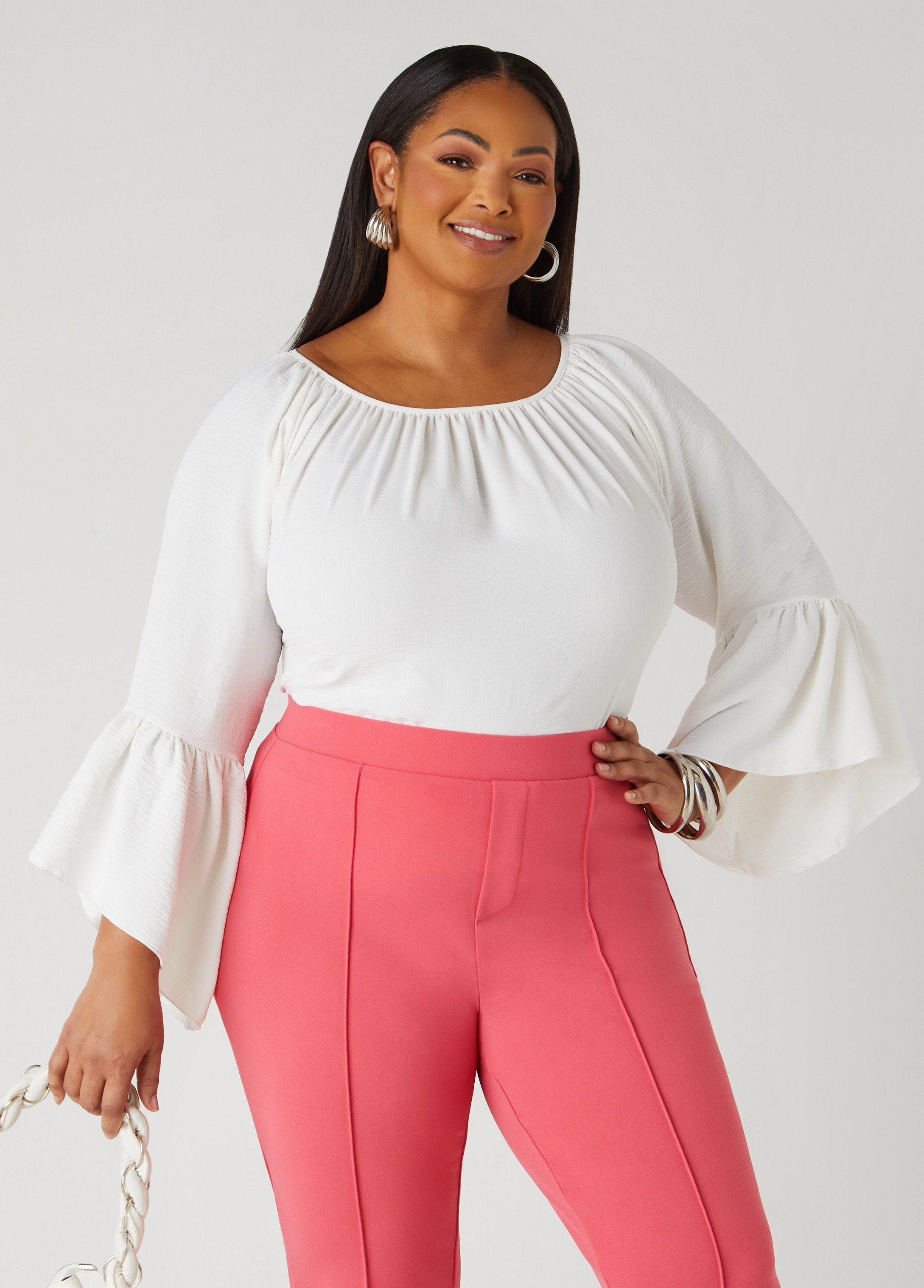 Textured Bell Sleeved Blouse